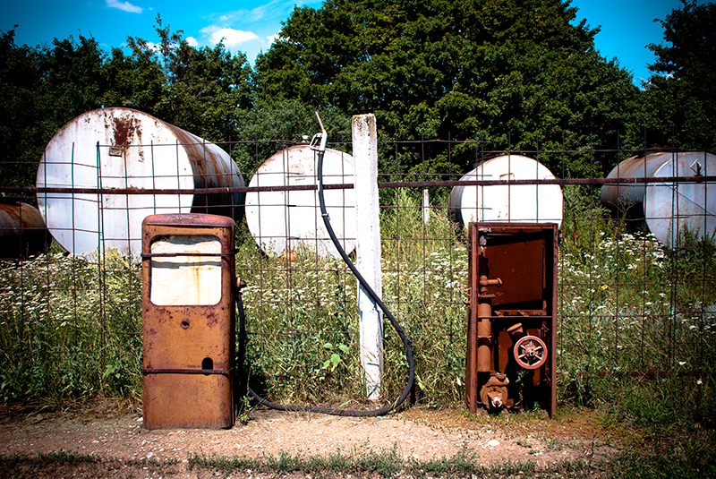 old gas station